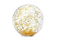 Nafukovací plážový míč INTEX 58070 Glitter Transp. 71 cm - zlatá