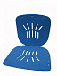 Sedací karimatková podložka - Sedák s opěrátkem 44x78x0,8 cm - tmavě modrá
