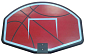 Panel na basket s košem a síťkou SEDCO červený velikost 75X52X2,5cm