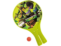 Plážový tenis TURTLE MONDO barva žlutá velikost rakety 37x22,5cm - zelená