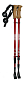 Trekové hole Sedco NORDIC WALKING ALU7075 65-140 cm - červená