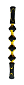 Masážní tyčka Sedco 57 cm - žlutá