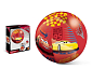 Nafukovací  míč Mondo BLOON BALL 13426 Cars 40 cm - červená