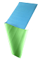 Karimatka na jógu 173x61x0,4 cm s potiskem - zelená/modrá