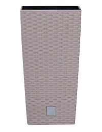 Květináč RATO SQUARE s vkladem 32,5 cm - barva: mocca