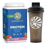 Protein Blend BIO 750g berry (Hrachový a konopný protein) + Shaker 700 ml ZDARMA