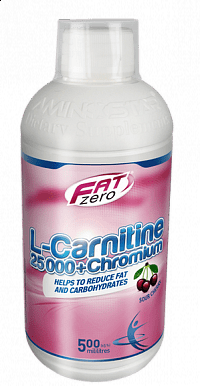 FatZero L-Carnitine 25 000 + Chrom 500 ml, Višeň