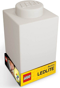 Noční světlo LEGO Classic Silikonová kostka - bílá