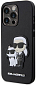 Kryt na mobil Karl Lagerfeld PU Saffiano Karl and Choupette NFT Zadní Kryt pro iPhone 14 Pro Max Black