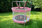 2.jakost - Dětská trampolína SEDCO 122 cm s ochrannou sítí a vybavením - Růžová