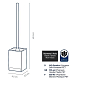 KELA WC sada Cube polyresin černá KL-23690