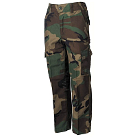 Kalhoty dětské maskáčové střih BDU WOODLAND vel. 146-152