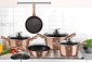 BERLINGERHAUS Pánev s mramorovým povrchem sada 3 ks Rosegold Metallic Line BH-1278
