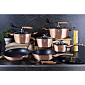 BERLINGERHAUS Pánev s mramorovým povrchem 28 cm Rosegold Metallic Line BH-1510
