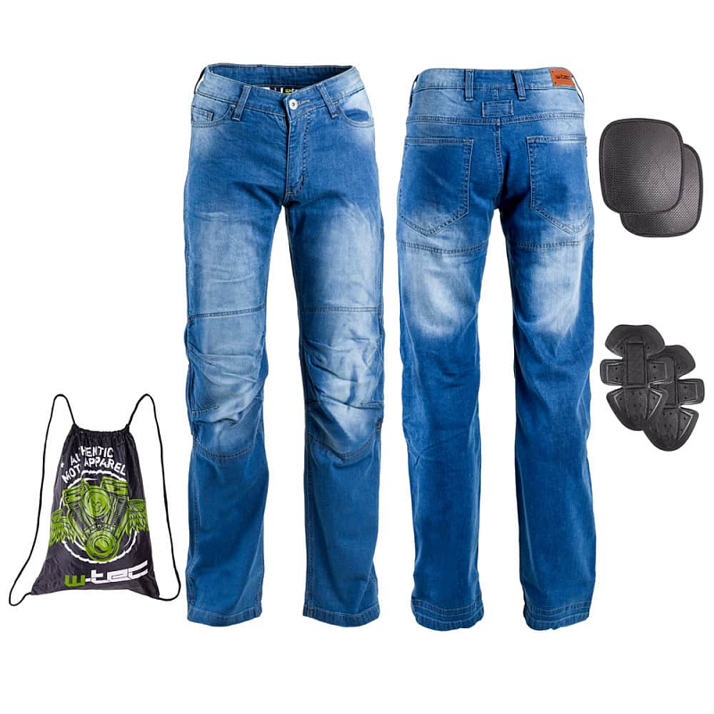 Pánské moto jeansy W-TEC Davosh Barva modrá, Velikost S