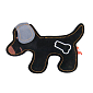 Akinu hračka psík PREMIUM kůže černý 17,5cm
