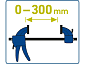 svěrka rychloupínací, 300mm, 165-450mm
