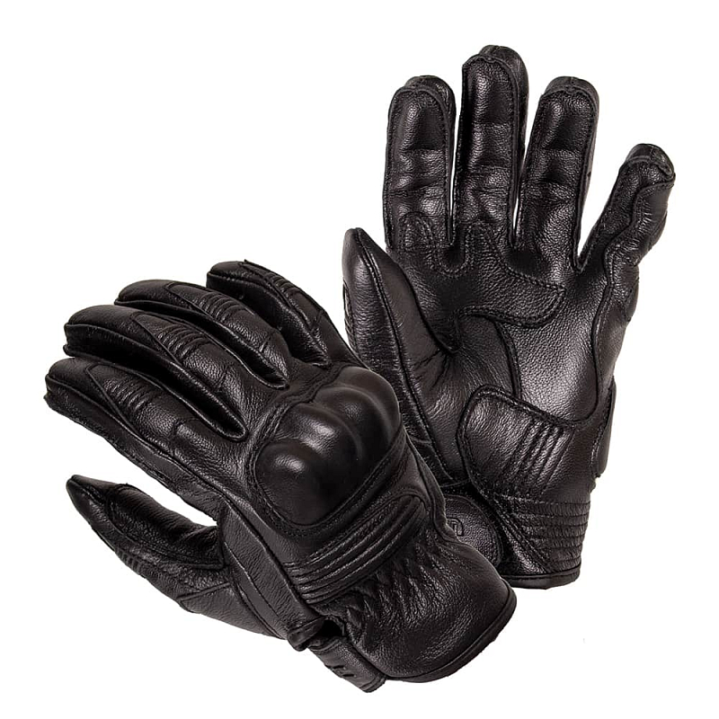 Kožené moto rukavice W-TEC Trogir Barva černá, Velikost L