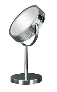 Kleine Wolke kosmetické zrcátko zvětšovací s LED osvětlením Bright Mirror 17,5 cm chrom