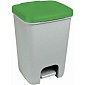 Odpadkový koš Essentials šedý/zelený 20L