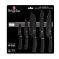 BERLINGERHAUS Sada nožů s magnetickým držákem 6 ks Royal Black Collection BH-2536