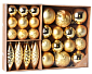 Vánoční ozdoby koule sada 31 ks zlatá