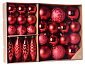 HOMESTYLING Vánoční ozdoby koule sada 31 ks červená KO-CAN207220