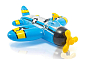 Nafukovací hračka do vody INTEX WATER-GUN PLANE 57537 132x130 cm - modrá