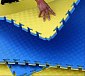 TATAMI-TAEKWONDO  PUZZLE podložka Sedco Oboustranná 3cm - žlutá/modrá