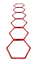 Mřížka Pure2Improve AGILITY frekvenční 6-STEP - červená
