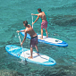 Paddleboard AZTRON MERCURY ALL ROUND 330 cm SET - bílá/modrá