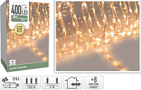 HOMESTYLING Vánoční světelný řetěz teplá bílá 400 LED / 12 m KO-AX9621600