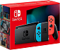 Nintendo Switch console with neon blue&amp;red Joy-Con