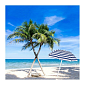 Plážový slunečník naklápěcí 160 cm, modro-bílý SPRINGOS BEACH
