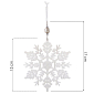 Vánoční ozdoba - Vločka s perlou a třpytkami bílá, 17cm