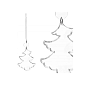 Vianočná ozdoba - Krištáľový stromček 11,5 cm