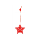 Vánoční ozdoby - Hvězdy s vločkami, sada 3ks