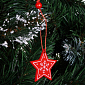 Vianočné ozdoby - Hviezdy s vločkami, súprava 3ks