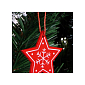 Vianočné ozdoby - Hviezdy s vločkami, súprava 3ks