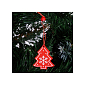Vianočné ozdoby - Stromčeky s vločkami, sada 3ks
