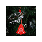 Vianočné ozdoby - Zvončeky s vločkami, sada 3ks