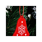 Vianočné ozdoby - Zvončeky s vločkami, sada 3ks