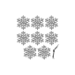 Vianočné ozdoby - Snehové vločky s trblietkami 8cm, strieborné, sada 8ks