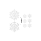 Vánoční ozdoby - Sněhové vločky se třpytkami 8cm, bílé, sada 8ks