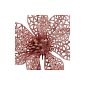 Vianočná hviezda s klipom 14x13 cm ružová