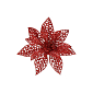 Vianočná hviezda s klipom 14x13 cm červená