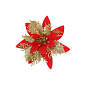 Vianočná hviezda s klipom 13x13 cm zlato-červená