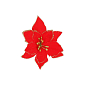 Vianočná hviezda s klipom 13x13 cm červená