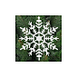 Vianočné ozdoby - Snehové vločky s trblietkami 12cm, biele, sada 3ks
