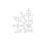 Vianočné ozdoby - Snehové vločky s trblietkami 12cm, biele, sada 3ks